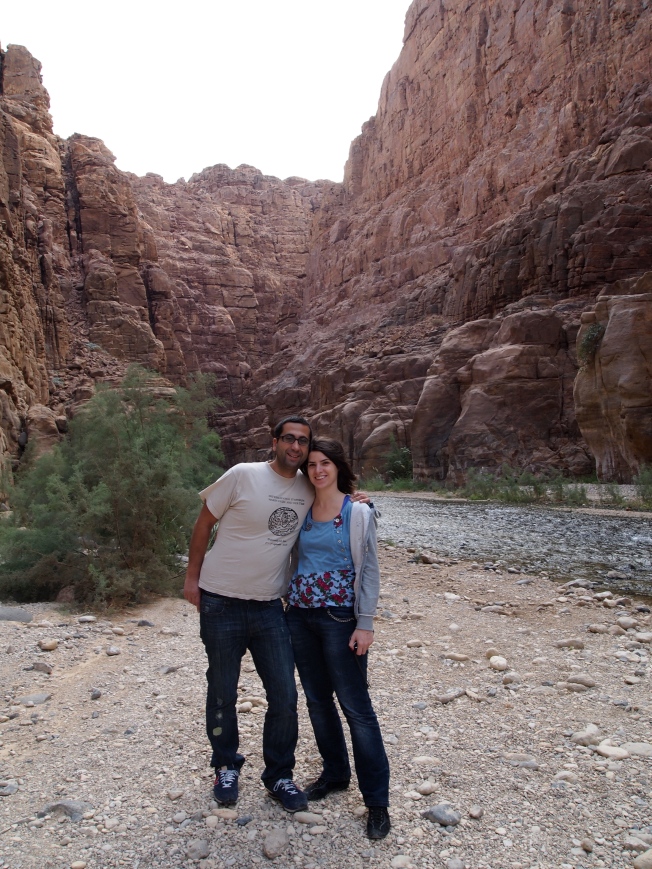 Emre and Zeynap from Turkey in Wadi Mujib Nature Reserve