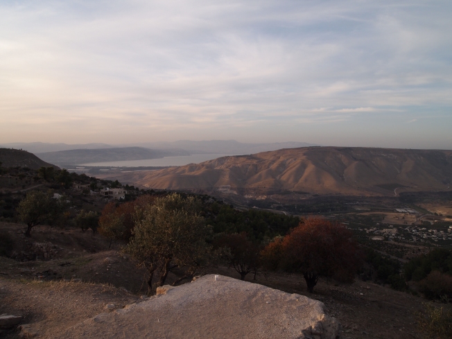 the view from Umm Qais ~ the Golan Heights, Sea of Galilee, and Palestine